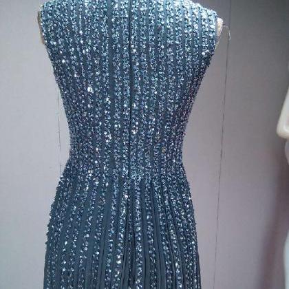 Sparkling Full Beading Luxury Evening Gowns..