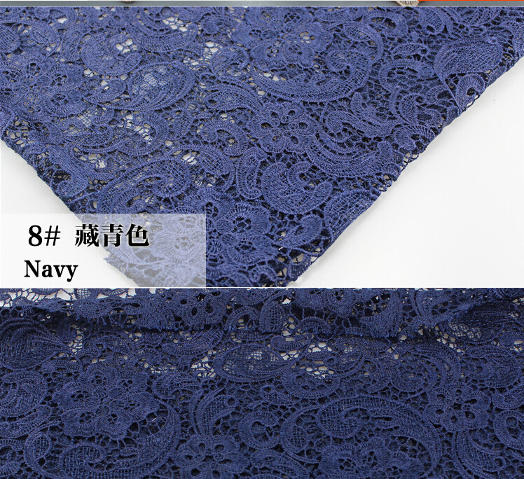 navy blue guipure lace fabric