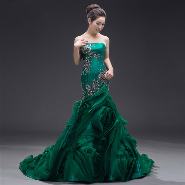 Embellished Organza Wedding Dress